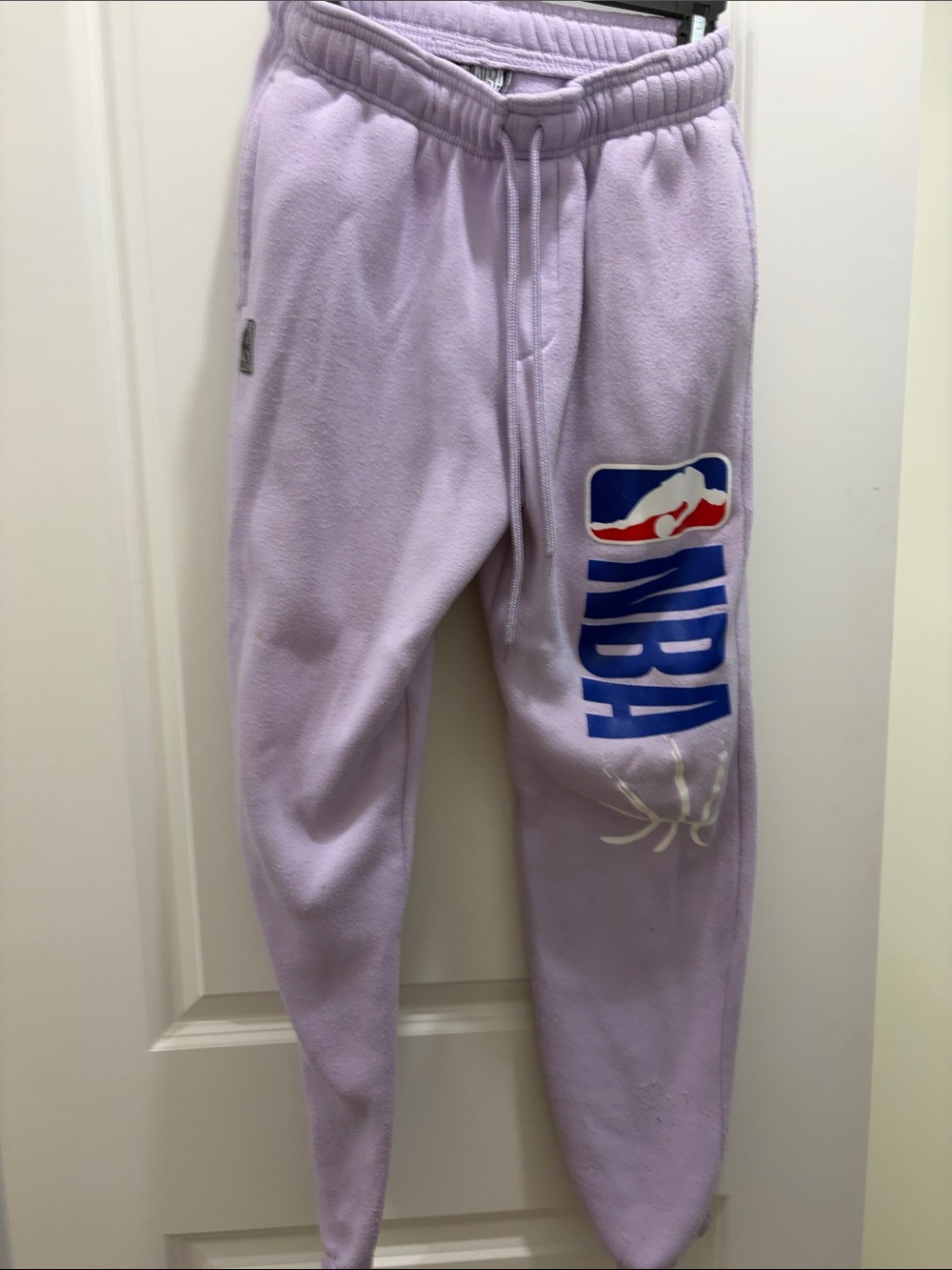 NBA Lavender Sweatpants with Blue & Red Logo